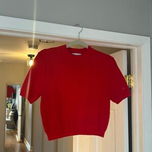 Zara red knit sweater